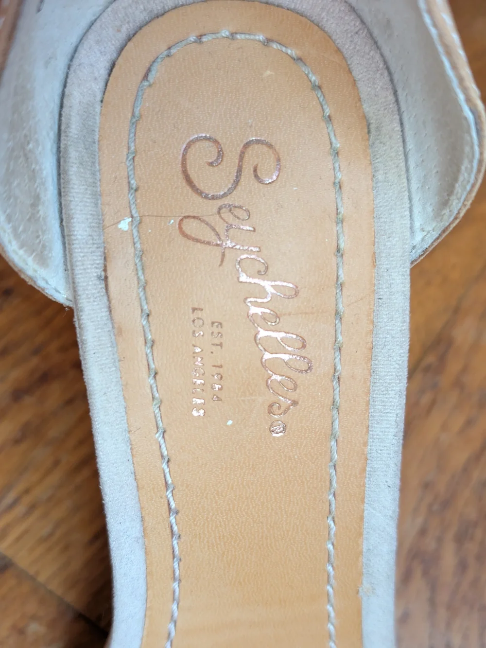 Seychelles Rose Gold Metallic Wedge Sandals